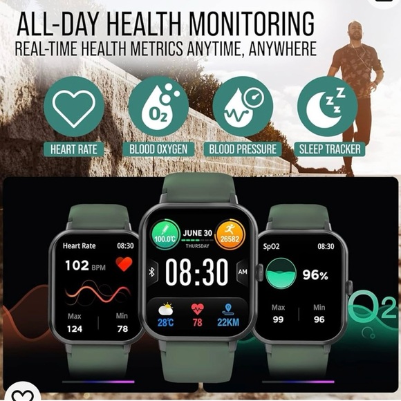 Smart Watch (Answer/Make Calls) 1.83" Fitness Tracker - Picture 3 of 6